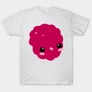 Happy Kawaii Raspberry Smiley Face Emoticon T-Shirt